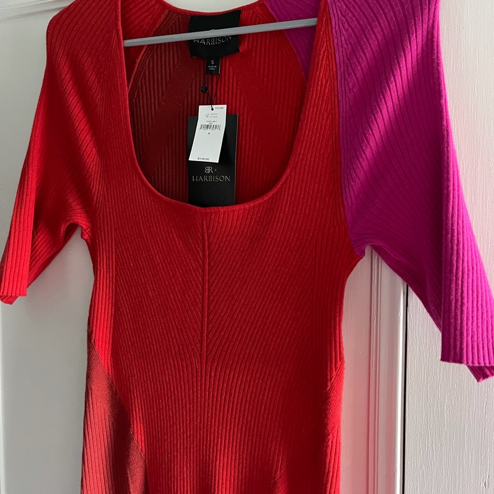 Harbison x Banana Republic Ribbed Color Block Dress - Brand New with Tags